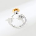 thumbnail image 4 of Rotating ring can adjust and relieve anxiety Open ring Decompress zircon ring Female, 4 of 4