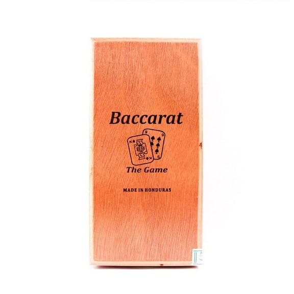 Baccarat The Game King Havana Empty Wood Cigar Box 9" x 4.5" x 4.5"