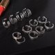 thumbnail image 2 of WORGEOUS 12pcs moda simple retro tallado ajustable dedo del pie anillo joyería de las mujeres (plata), 2 of 8