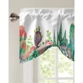 thumbnail image 2 of Cactus Tropical Plants Window Curtain Kitchen Cabinet Coffee Tie-Up Valance Curtain Rod Pocket Short Curtain, 2 of 6