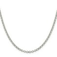 thumbnail image 2 of 925 Sterling Silver Rolo Chain Styles Necklace 3 mm Semi-solid 16 inch, 2 of 4