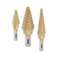 thumbnail image 1 of LAICAIW Neiko 10193A Titanium Step Bits, Unibit Set, 28 Sizes, High Speed Steel, Standard (SAE) Step Drill Bit Set, Step Bits for Metal. Unibit Step Drill Bits, Industrial Unibit, 1 of 6