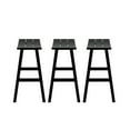 thumbnail image 4 of WestinTrends Malibu HDPE Outdoor Patio 29" Bar Stool Saddle Seat (Set of 3), Black, 4 of 11