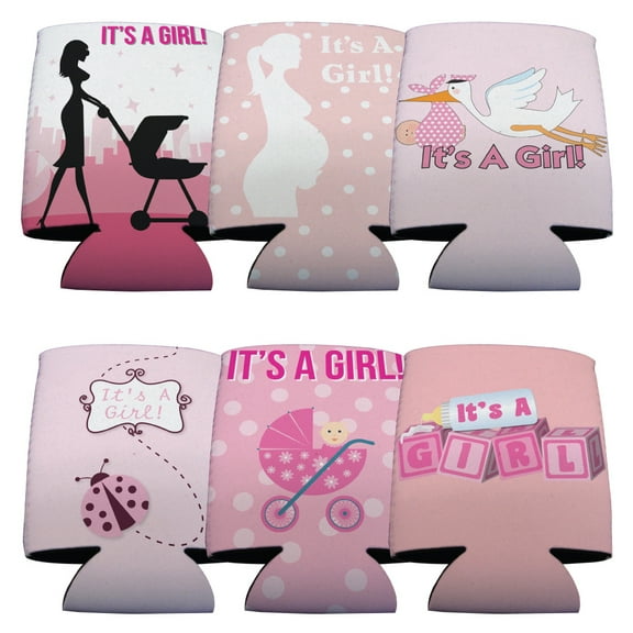 It's A Girl Can Cooler Set - 6 Designs - Drink Sleeves