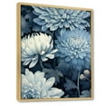 thumbnail image 2 of Designart "Aquamarine And Dark Gray Sapphire Mums" Mums Floater Framed Canvas Prints, 2 of 5