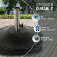 thumbnail image 4 of US Weight 80 lbs. Prefilled Concrete Round Outdoor Free Standing Patio Umbrella Base in Black, 4 of 7