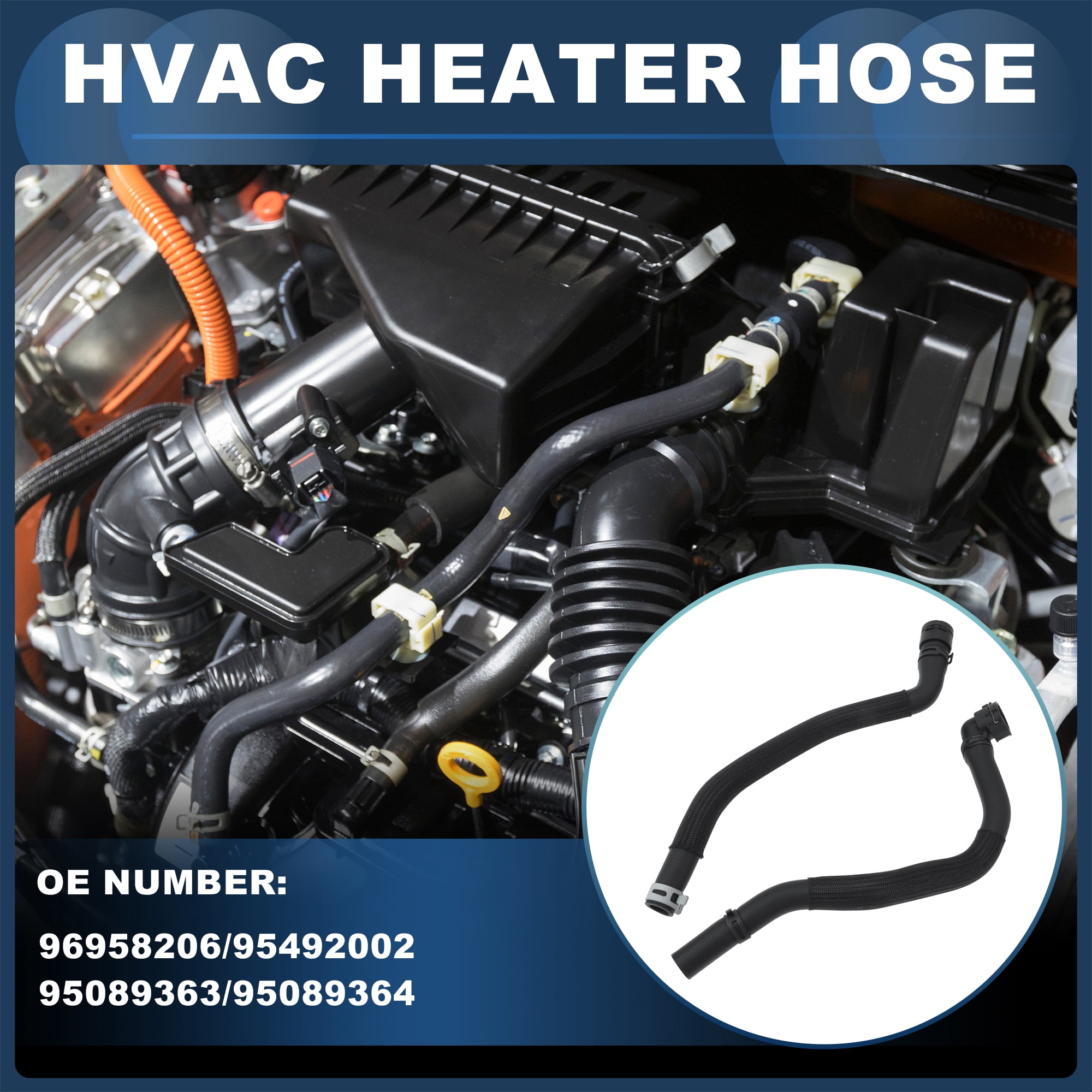 Unique Bargains HVAC Heater Hose for Chevrolet Sonic 1.8L 2013 2018 Rubber Tube