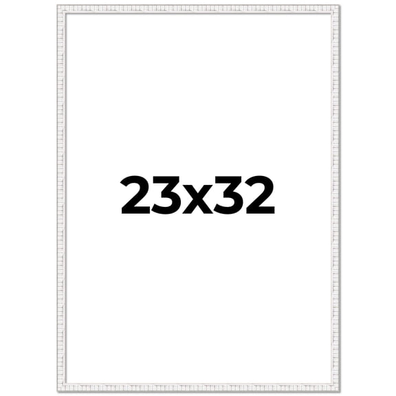 23x32 Frame White Real Wood Picture Frame Width 0.75 inches | Interior Frame Depth 0.5 inches |