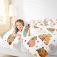 thumbnail image 3 of Erosebridal Kawaii Animal Capybara Bedding Comforter Set 7pcs For Boys Girls,Kids Groovy Flowers Queen Bedding Sets,Microfiber Bedroom Decor, 3 of 6