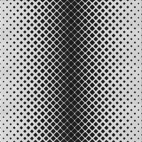 Ahgly Company Indoor Square Patterned Dark Gray Black Area Rugs, 7' Square