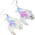 thumbnail image 2 of 1 par de pendientes colgantes de pez dorado para mujer, pendientes colgantes, pendientes decorativos para fiesta, 2 of 2