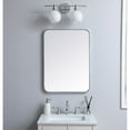 thumbnail image 2 of Soft corner metal rectangular mirror 22x30 inch in Silver, 2 of 4