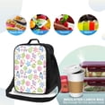thumbnail image 4 of Pofeuu Pastel Christmas Cookies Print Lunch Bag Women Insulated Lunch Box Reusable Leakproof Large Spacious Cooler Tote for Women Men, 4 of 7