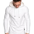 thumbnail image 4 of Sudadera deportiva con capucha de moda para hombre, sudadera de polar de color sólido, 4 of 5