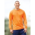 thumbnail image 4 of Jerzees Mens DRI-POWER Active Long Sleeve Crew T-Shirt, 3X, Light Blue, 4 of 7