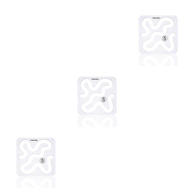 Ounissouiy Regla de diseño hueco para acolchado, máquina de coser portátil, plantillas de posicionamiento acrílico, accesorios para manualidades DIY, Type1 NO1 Ounissouiy CBP186544