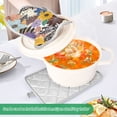 thumbnail image 3 of Yayeee Pot Holders Kitchen Heat Resistant with Pocket 7"x9.8" Cotton Oven Cooking Hot Pads, Colorful Flowers, 3 of 7