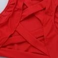 thumbnail image 4 of Aislor Big Girls Kids Mock Neck Criss-Cross Back Crop Tops Athletic Dance Sports Activewear, 4 of 7