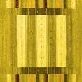 thumbnail image 1 of Ahgly Company Machine Washable Indoor Square Abstract Yellow Contemporary Area Rugs, 7' Square, 1 of 4