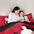 thumbnail image 5 of Homewish Ice Hockey Lover Bedding Comforter Set,Sport City Twin Comforter Sets,White Red Black Bedding Set For Boys,Ultra Soft Bedroom Decorative Reversible,2pcs, 5 of 8