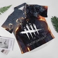 thumbnail image 4 of Dead by Daylight DBD Casual Short Sleeve Shirt Lapel Collar Shirt Summer Beach Shirt 4XL, 4 of 8