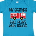 thumbnail image 4 of Inktastic Firefighter Grandpa Plays with Trucks Boys or Girls Baby Bodysuit, 4 of 5