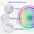 thumbnail image 3 of Sofucor 15-Inch Flush Mount Contemporary Ceiling Fan with LED Lights, Remote and App Control, 3 of 10