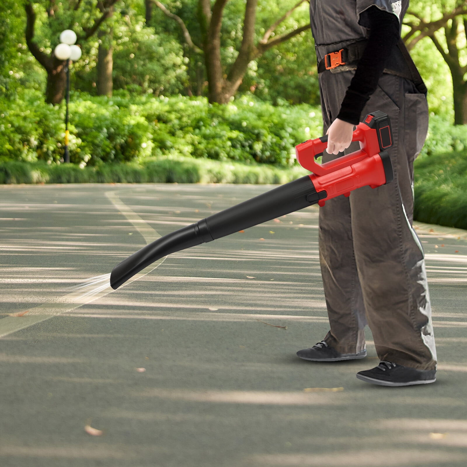 Electric Cordless Leaf Blower Rechargeable Leaf Blower 6-Speed Variable Speed for Lawn Care, Snow, Debris