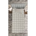 thumbnail image 3 of Ambesonne Modern Quilted Bedspread Set 2 Pcs, Vintage Maze Lines, Twin Size, Sage Green and White, 3 of 3