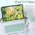 thumbnail image 2 of Case for Ipad2017/18/Air1/2/Pro(9.7Inch) - Slim Protective Case with Apple Pencil Holder and Wireless Detachable Keyboard (Light Green), 2 of 4