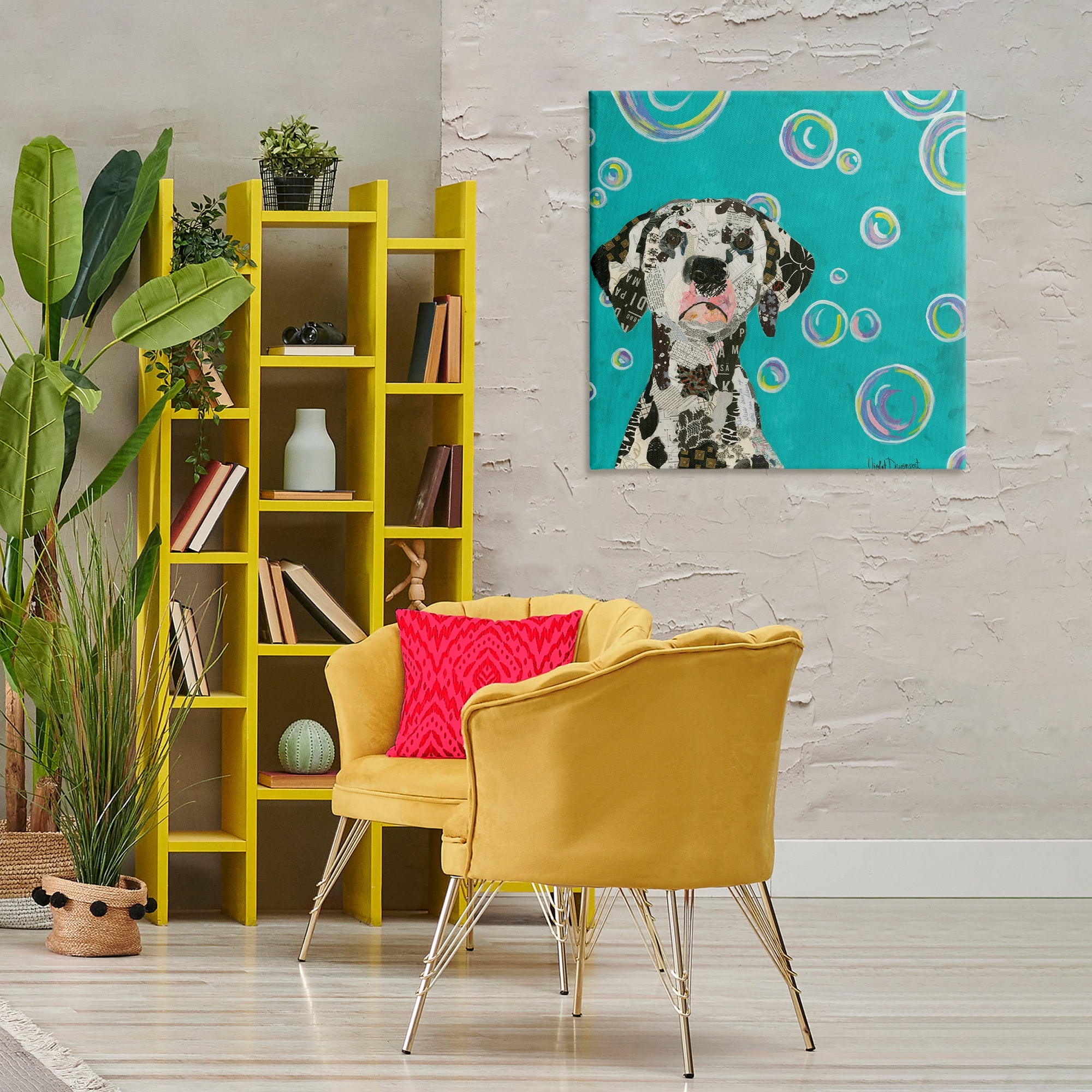Stupell Industries Love Of Bubbles Collage Animals Painting Wrapped Canvas Art Print Wall Art, 30 x 30