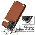 thumbnail image 5 of ELEHOLD Leather Wallet Case for Samsung Galaxy A52 5G Premium Leather Material with Organ Card Slots Holders Full Body Protection Shockproof Anti-Fingerprint Purse Case,brown, 5 of 6
