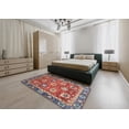 thumbnail image 5 of Ahgly Company Machine Washable Indoor Rectangle Abstract Fire Brick Red Area Rugs, 3' x 5', 5 of 7