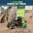 thumbnail image 6 of Aoemoe 48V Electric Go-Kart 1000W Brushless Speed Machine, 20 mph Top, 13" All-Terrain Tires, Tubular Steel Frame, 3-Step Lock, Hydraulic Disc Brake,Green, 6 of 8