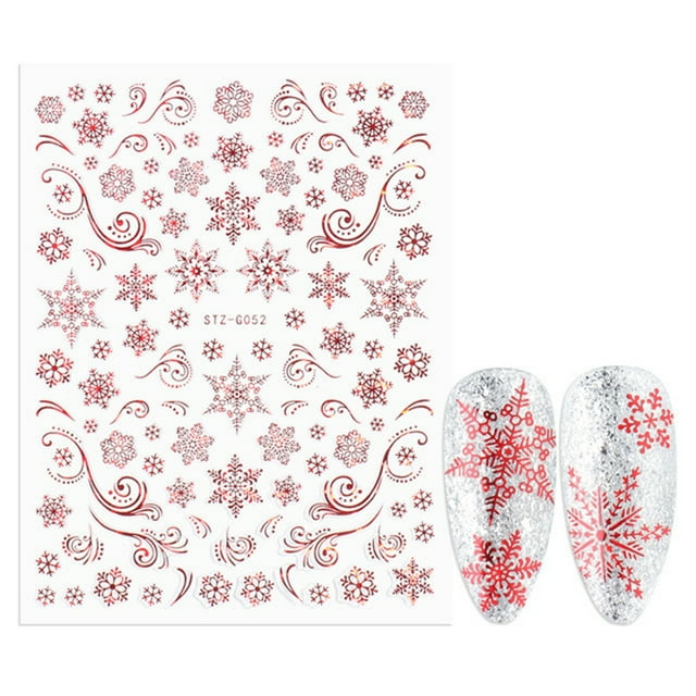 Christmas Nail Sticker DIY Fashion Snowflake Nail Decal Adhesive Nail Decal