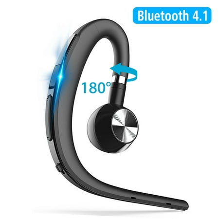 Bluetooth Headset, Wireless Earpiece Bluetooth 4.1 for Cell Phones, In-Ear Piece Hands Free Earbuds Headphone w/ Mic, Noise Cancelling for Driving, Compatible w/ iPhone Samsung (Best Bluetooth For Cell Phone)