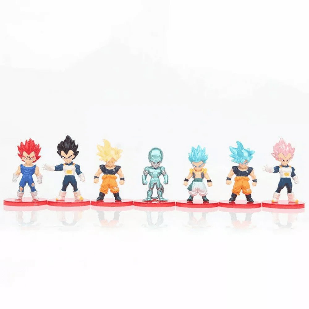 Anime Character Action Figure Set – 21 Piece Collection, Mini Figures with Display Stands, Detailed Design for Play or Display