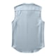 thumbnail image 4 of Top de Hombro Frío Camisa de Lino de los Hombres sin Mangas Cuello Redondo Color Sólido Botón Básico Delantero Top de Vacaciones Casual, 4 of 6