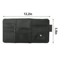 thumbnail image 3 of Car Visor Storage Bag, Leather Card and Glasses Holder, Zippered Mobile Phone and ID Storage, Ultra-Compatible, Easy to Install, Ideal for Cars, SUVs, and Trucks, 3 of 6