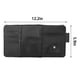 thumbnail image 3 of Organizador universal para visera de coche: bolsa de cuero con 6 ranuras para tarjetas, soporte para gafas de sol y bolsillo con cremallera para teléfono, identificación y efectivo. Apto para todos, 3 of 6
