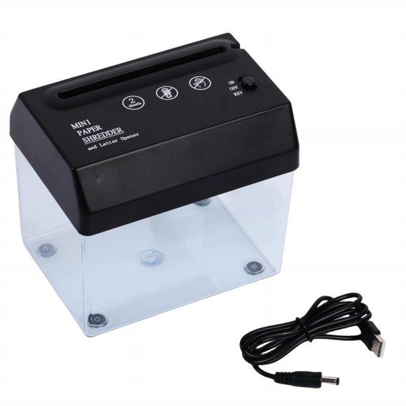 IMENGL Clearance! Delayuji Home Decor Portable Automatic Shredder Mini Shredder Mini Usb File Cutting Machine Stationery Cutting Machine Specific One Size Black
