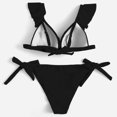 thumbnail image 4 of BONIXOOM Two Piece Swimsuit For Women Wire-Free Tie Solid Bikinis Bikini Summer Swimwears on Clearance Black Size 6, 4 of 8