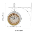 thumbnail image 4 of Reloj de pared Relojes de pared retro Sala de estar de doble cara Decoración del hogar de metal silencioso Reloj de pared de madera Decoración del hogar ANGGREK Otros, 4 of 8