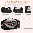 thumbnail image 6 of Crossbody Bags for Women, Large Purses with Multiple Pockets, Female Shoulder Bag Lightweight Oxford Cloth Travel Purses, Pink, 6 of 8