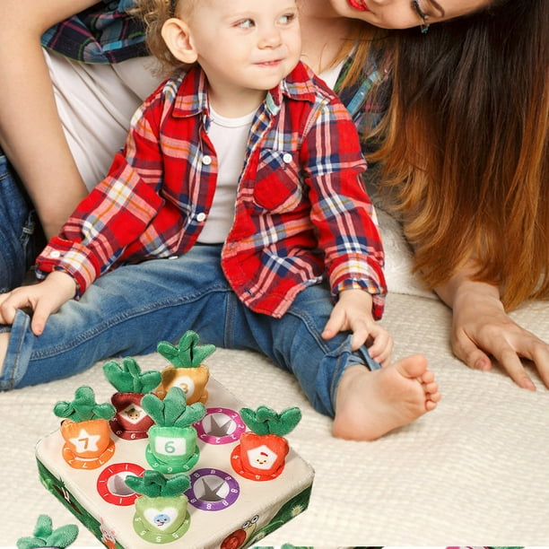 Toys For 1 2 3 Year Old Baby Boys And Girls, Carrot Harvesting Game Shape & Sorting Matching Puzzle, Educational Developmental Birthday Gifts