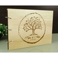thumbnail image 3 of Personalized Name And Date Unique Scrapbook Wood Engraved Wedding Trees Guest Book, 3 of 6
