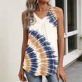 thumbnail image 5 of Iaqnaocc White Tank Top Woman 2026 Summer Sleeveless Loose Fit Geometric Print Boho Tunic Dressy Casual V-Neck Tops for Women Trendy Shirts Light Blue XXL, 5 of 6