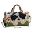 thumbnail image 2 of 3D Embroidered Wildlife Canvas Travel Duffel handbags – Large Capacity Quilted Shoulder Bag for Unisex Outdoor, Gym, and Weekend Use, 2 of 5