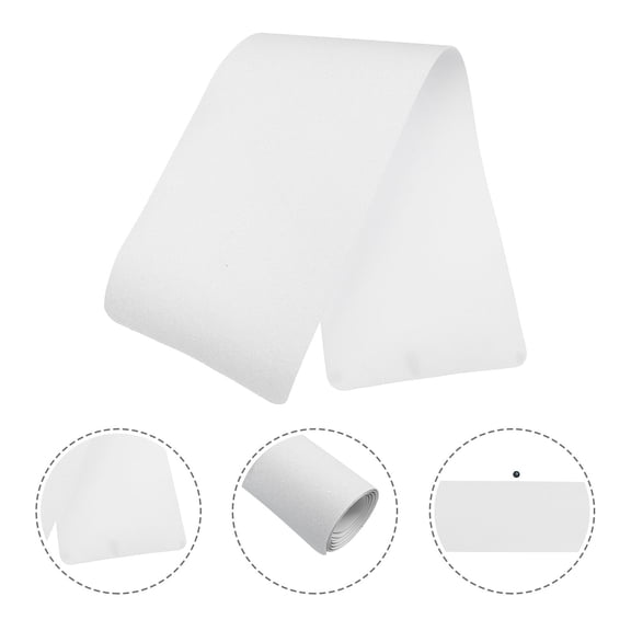 Raindrops 2-Pack White PEVA Non- Outdoor Stair Treads for Wooden Steps, Anti-Skid Safety Mats