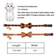 thumbnail image 6 of Mumup 2Pack Christmas Cat Collars Breakaway with Stylish Bow, 2 Pack Red Green Plaid Xmas Kitten Collar with Bell, Removable Bowtie Christmas Collar for Cats, 6 of 6